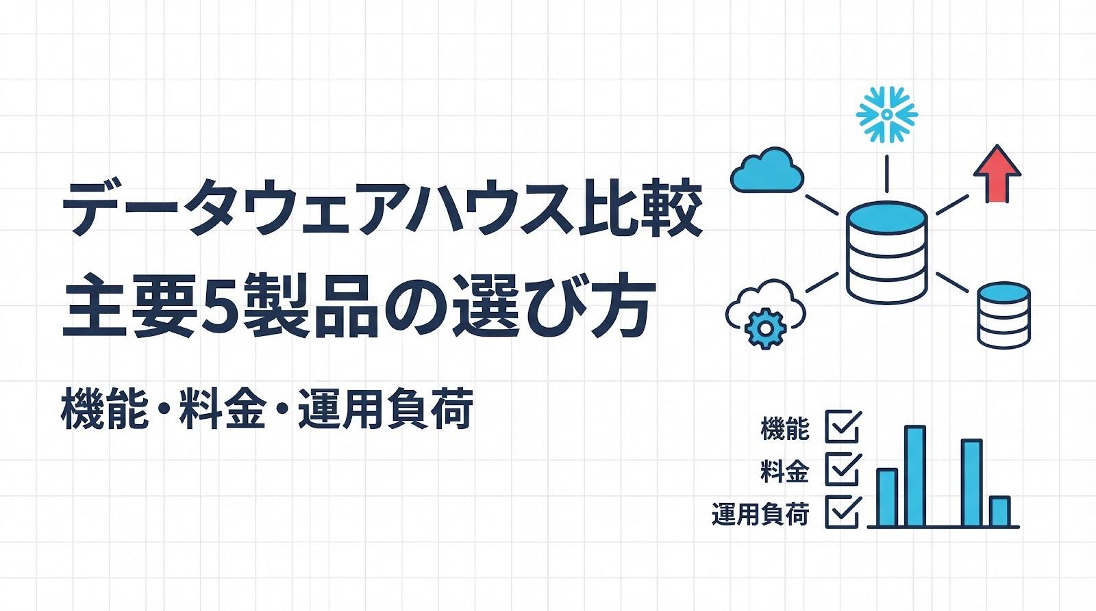 データウェアハウス主要5製品を比較！導入失敗しないための選び方