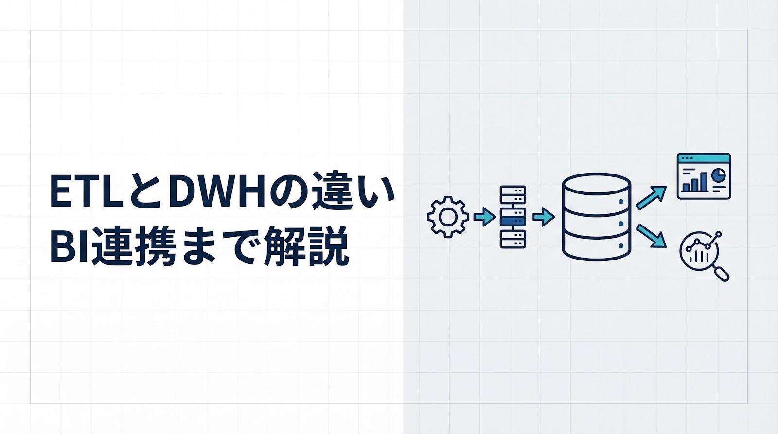 ETLとDWHとは？役割の違いからBIツールとの連携構造まで解説