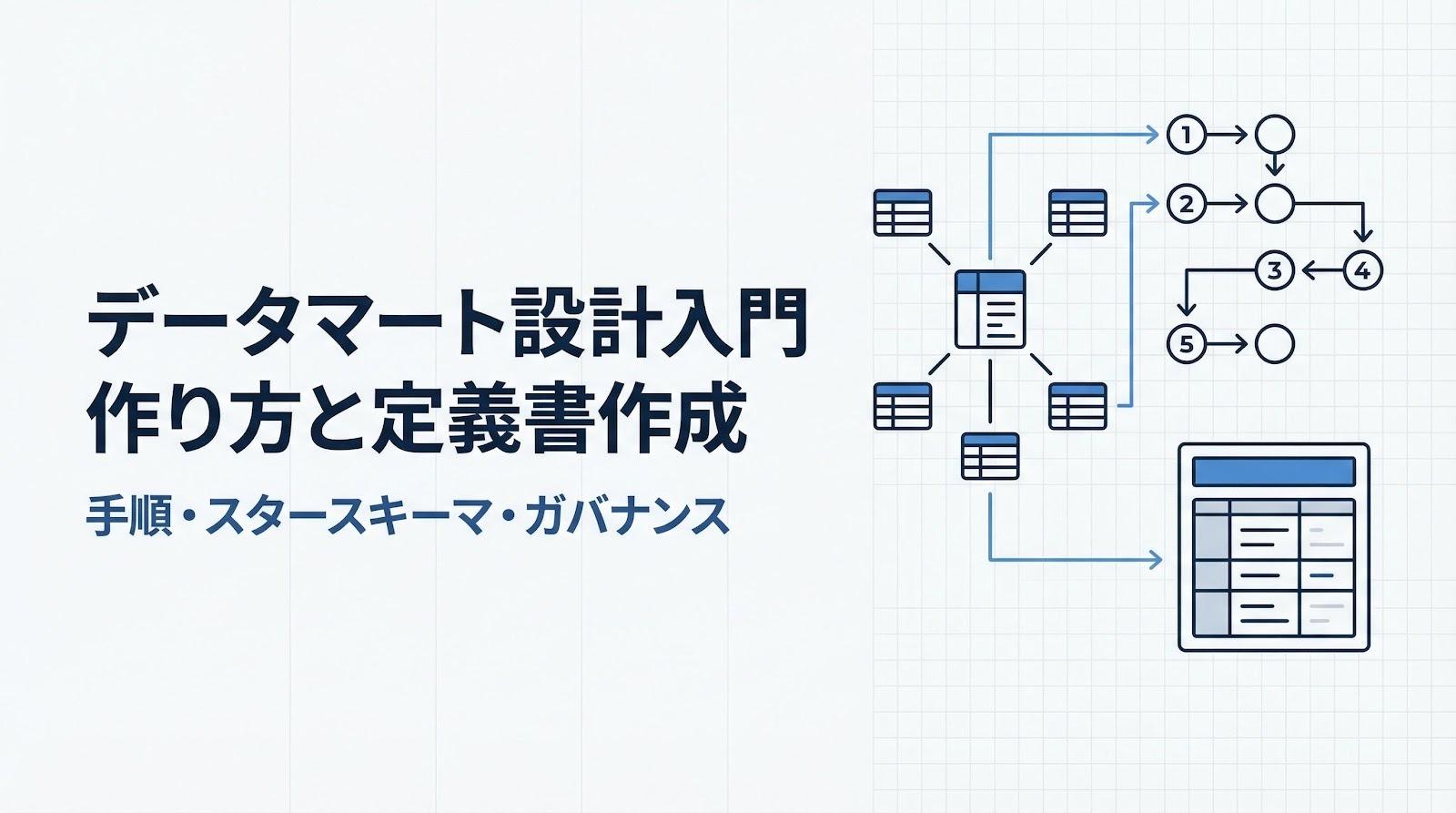 データマートの設計方法を解説！作り方の手順・テーブル定義書の書き方