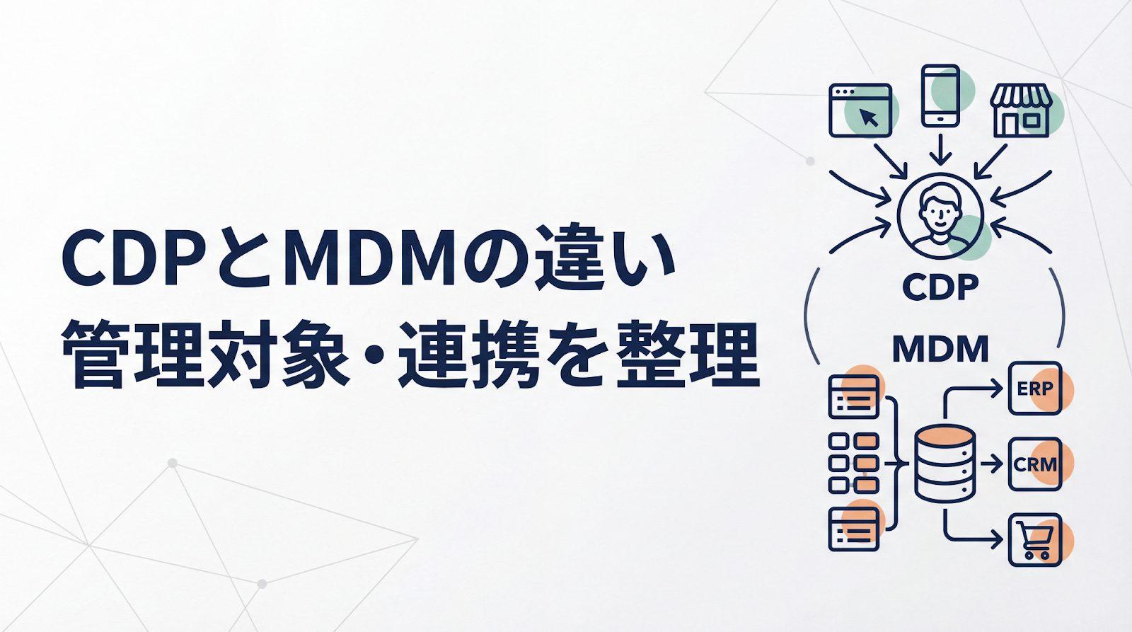 CDPとMDMの違いとは?管理対象・目的・連携パターンを整理