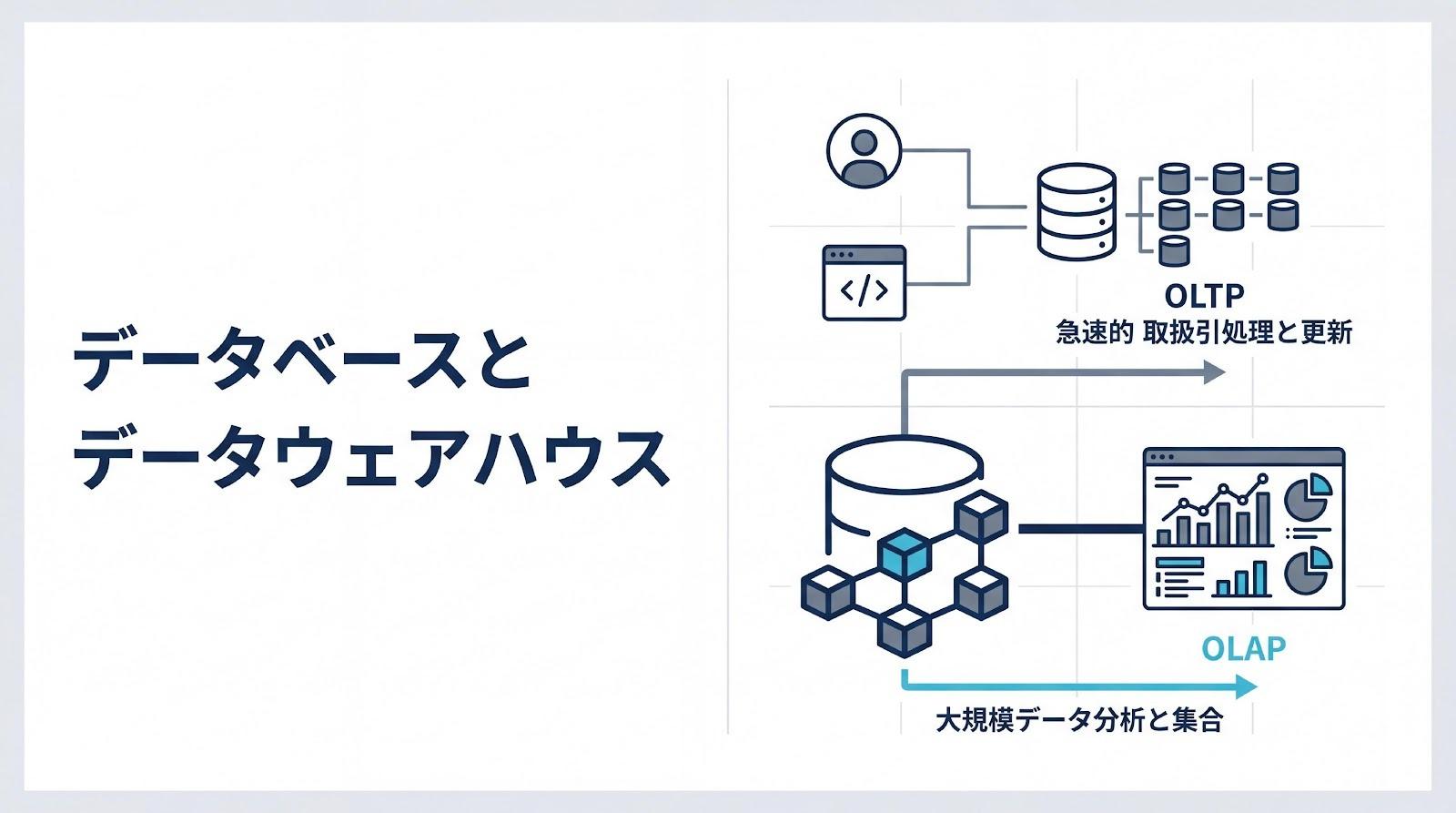 データベースとデータウェアハウスの違いとは?OLTPとOLAPの役割から解説